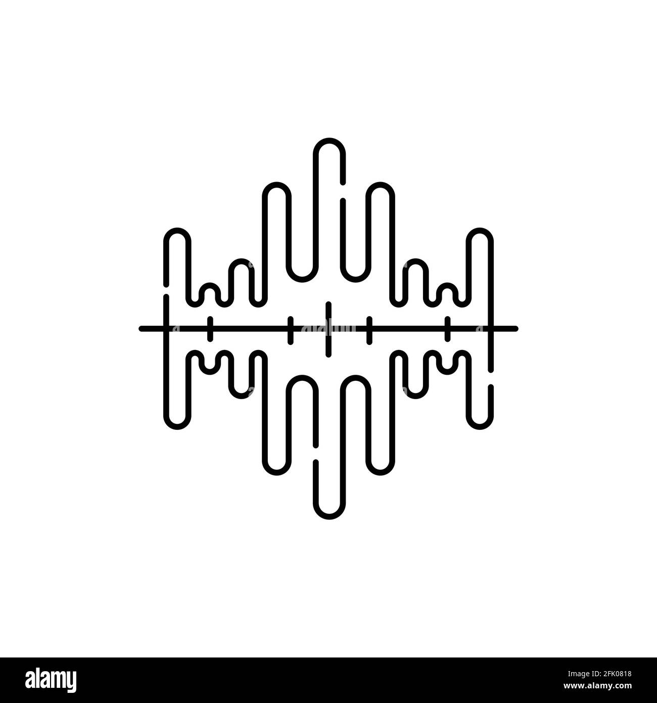Icône de ligne acoustique. Pictogramme pour page Web, application mobile, Promo. Élément de conception UI UX GUI. Contour modifiable. Illustration de Vecteur