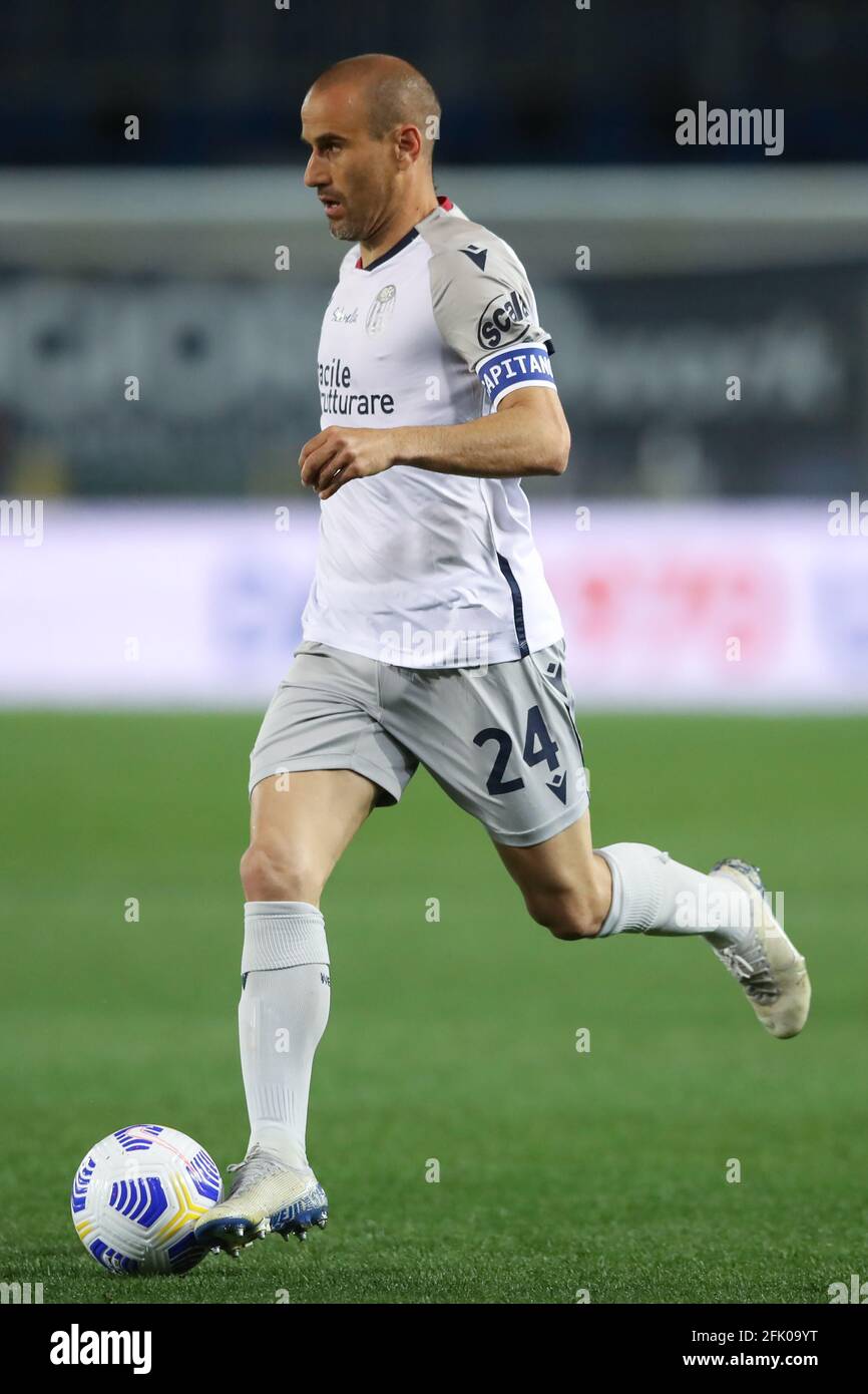 Bergame, Italie, 25 avril 2021. Rodrigo Palacio of Bologna FC pendant le match de la série A au Gewiss Stadium, Bergame. Le crédit photo devrait se lire: Jonathan Moscrop / Sportimage Banque D'Images