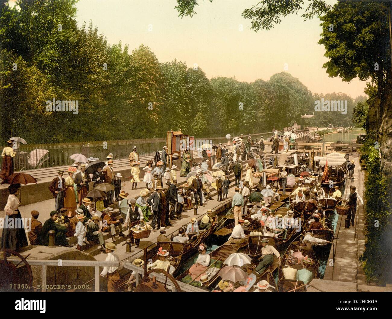 Écluse de Boulter, Windsor vers 1890 Banque D'Images
