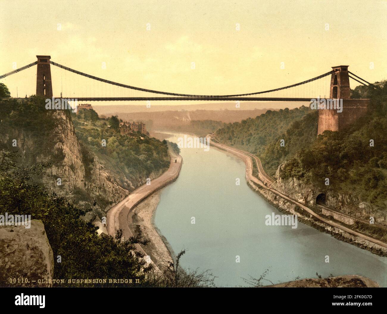 Pont suspendu de Clifton près de Bristol vers 1890-1900 Banque D'Images