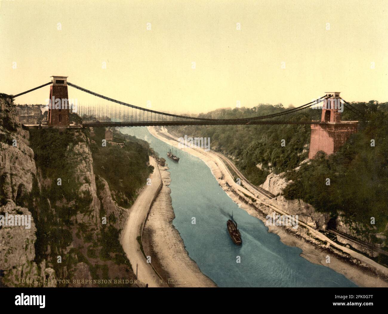 Pont suspendu de Clifton près de Bristol vers 1890-1900 Banque D'Images