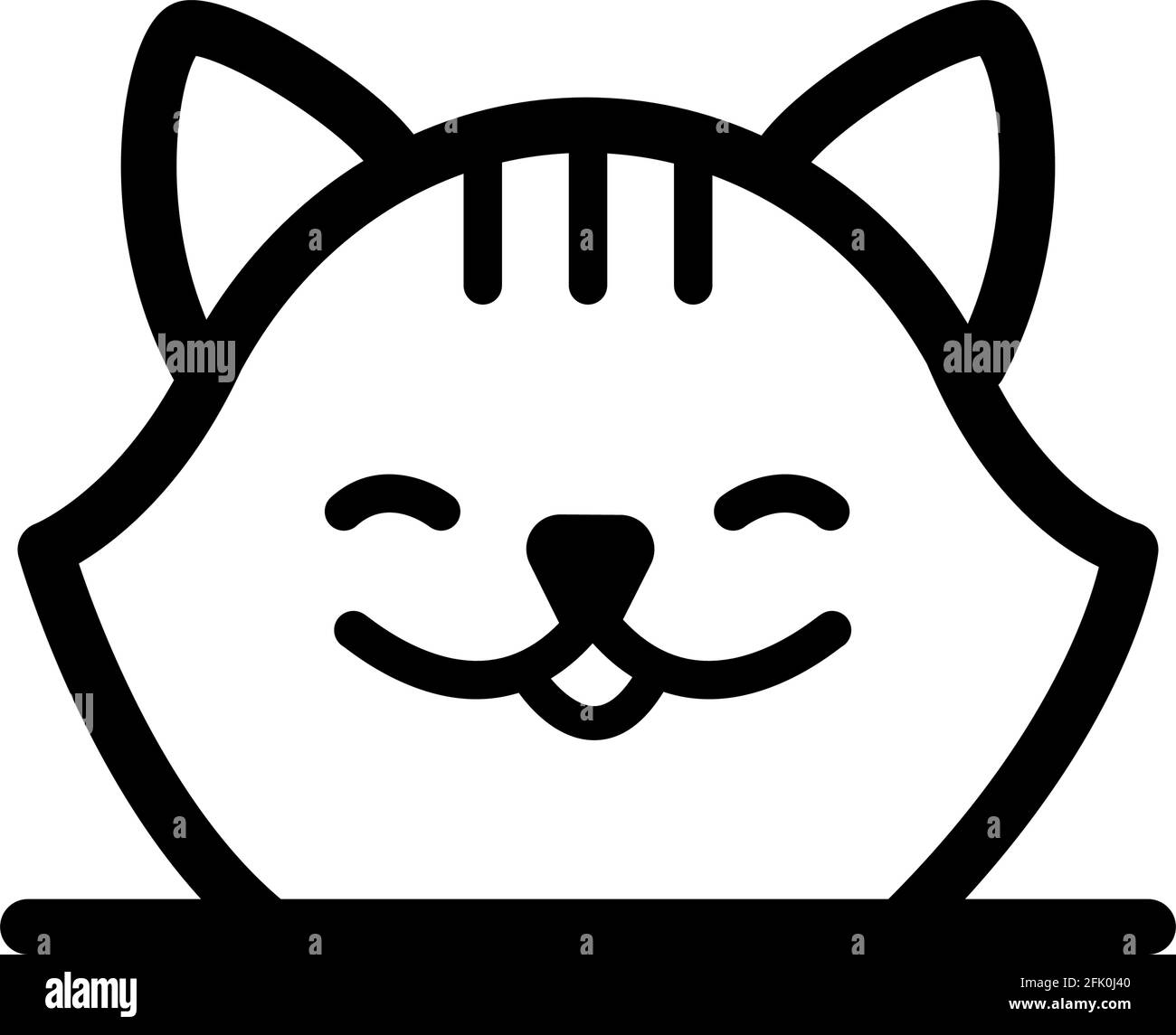 Concept minimal du logo vecteur Cat de l'hôtel acceptant les animaux. Vector pour animalerie, hôtel ou clinique vétérinaire. Illustration de Vecteur