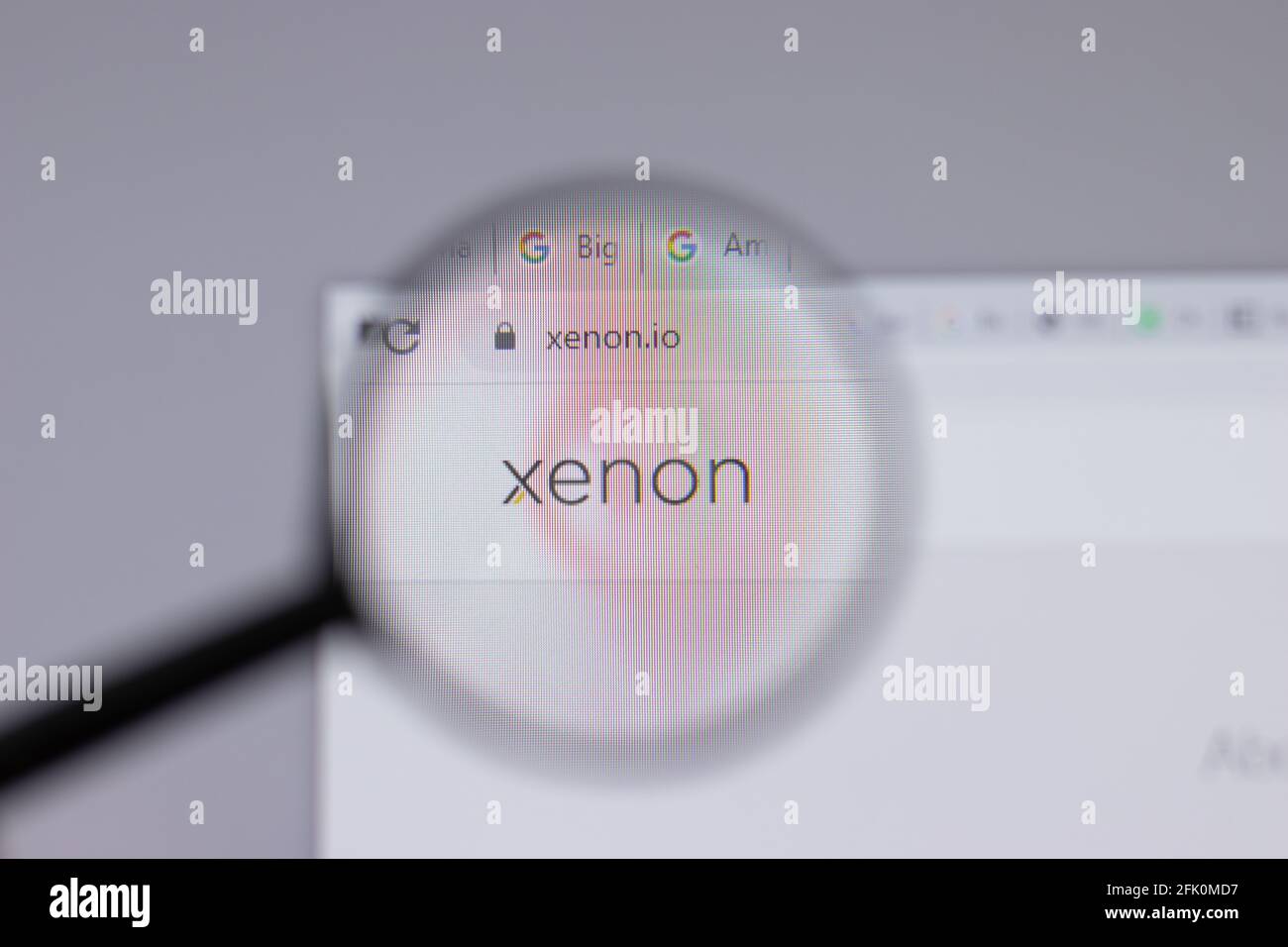 New York, Etats-Unis - 26 avril 2021 : gros plan du logo Xenon Partners sur la page du site Web, Editorial Banque D'Images
