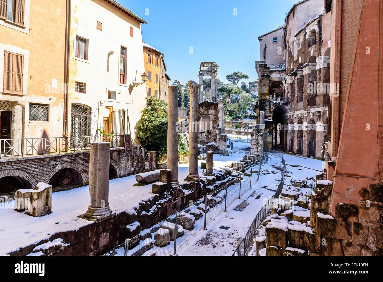 Théâtre Marcello, Ghetto juif, Portico d'Ottavia, Rome; Lazio; Italie ; Europe Banque D'Images