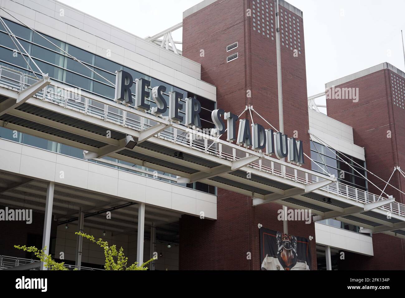 Une vue générale du Reser Stadium sur le campus de l'État de l'Oregon, le vendredi 23 avril 2021, à Corvalis, Ore. Le stade est le stade de l'Oregon State B. Banque D'Images