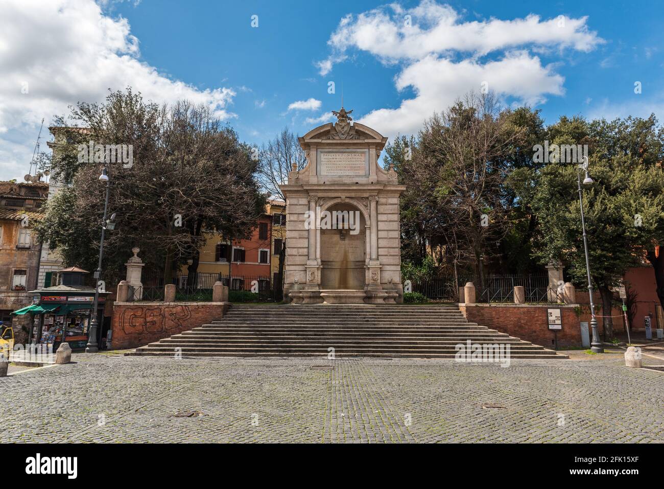 Piazza Trilussa, via della Scala, Trastevere, Roma, Lazio, Italie, Europa Banque D'Images