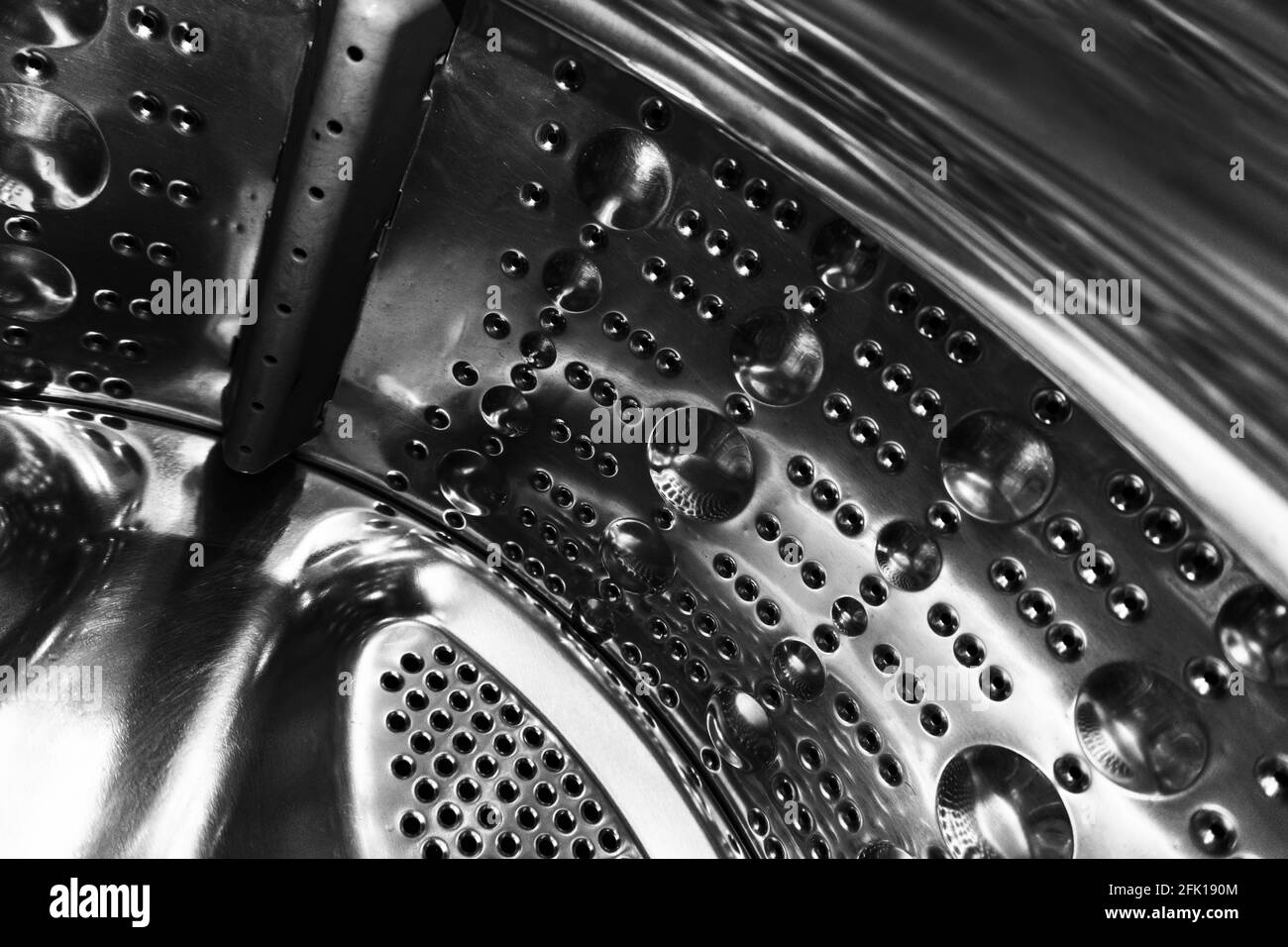 Motifs de texture à l'intérieur du tambour de la machine à laver. À l'intérieur du lave-linge Banque D'Images