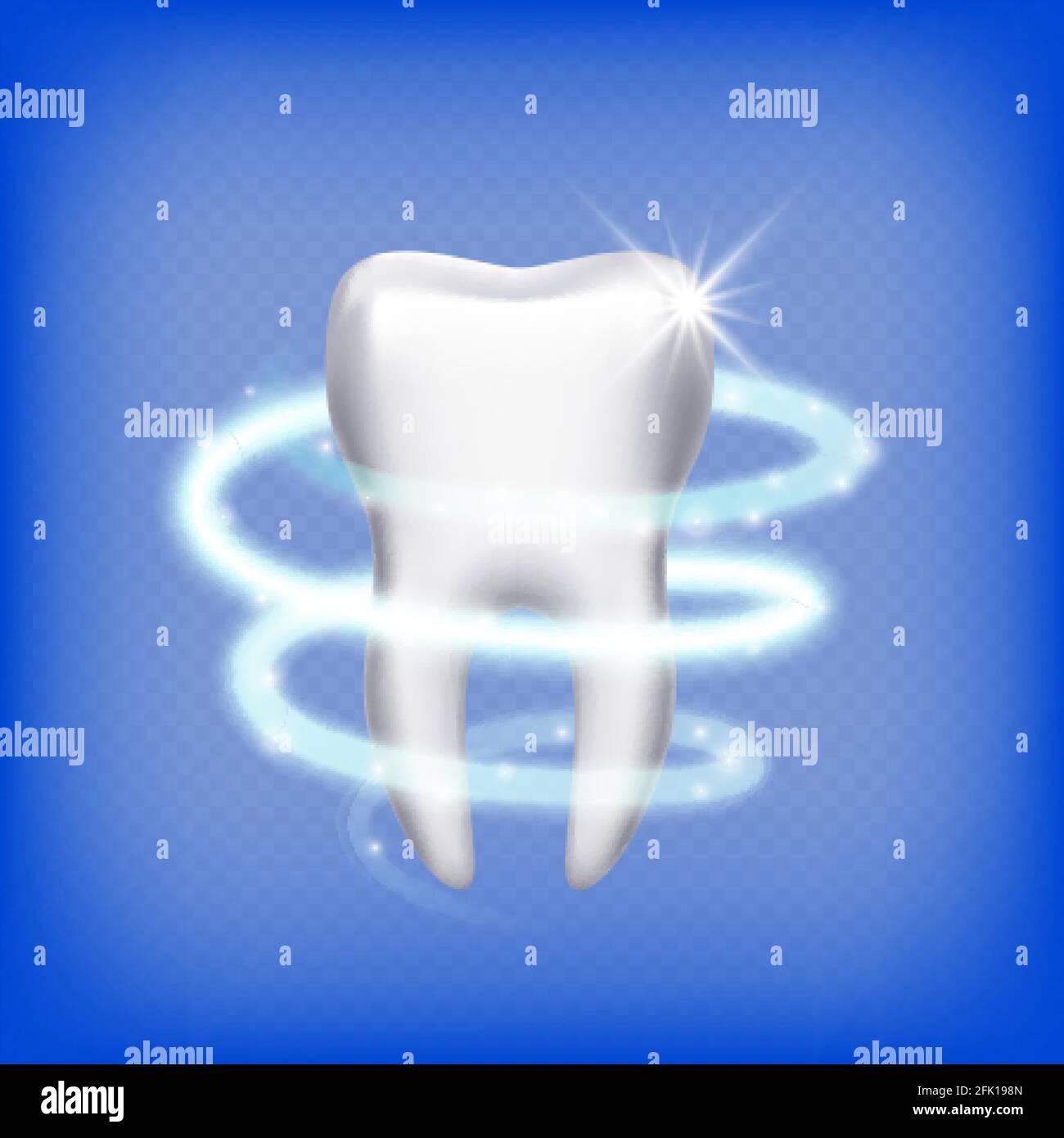 Dent réaliste. Dents 3d brillantes isolées. Soins dentaires, molaire propre. Icône Stomatology, illustration du vecteur de protection Illustration de Vecteur
