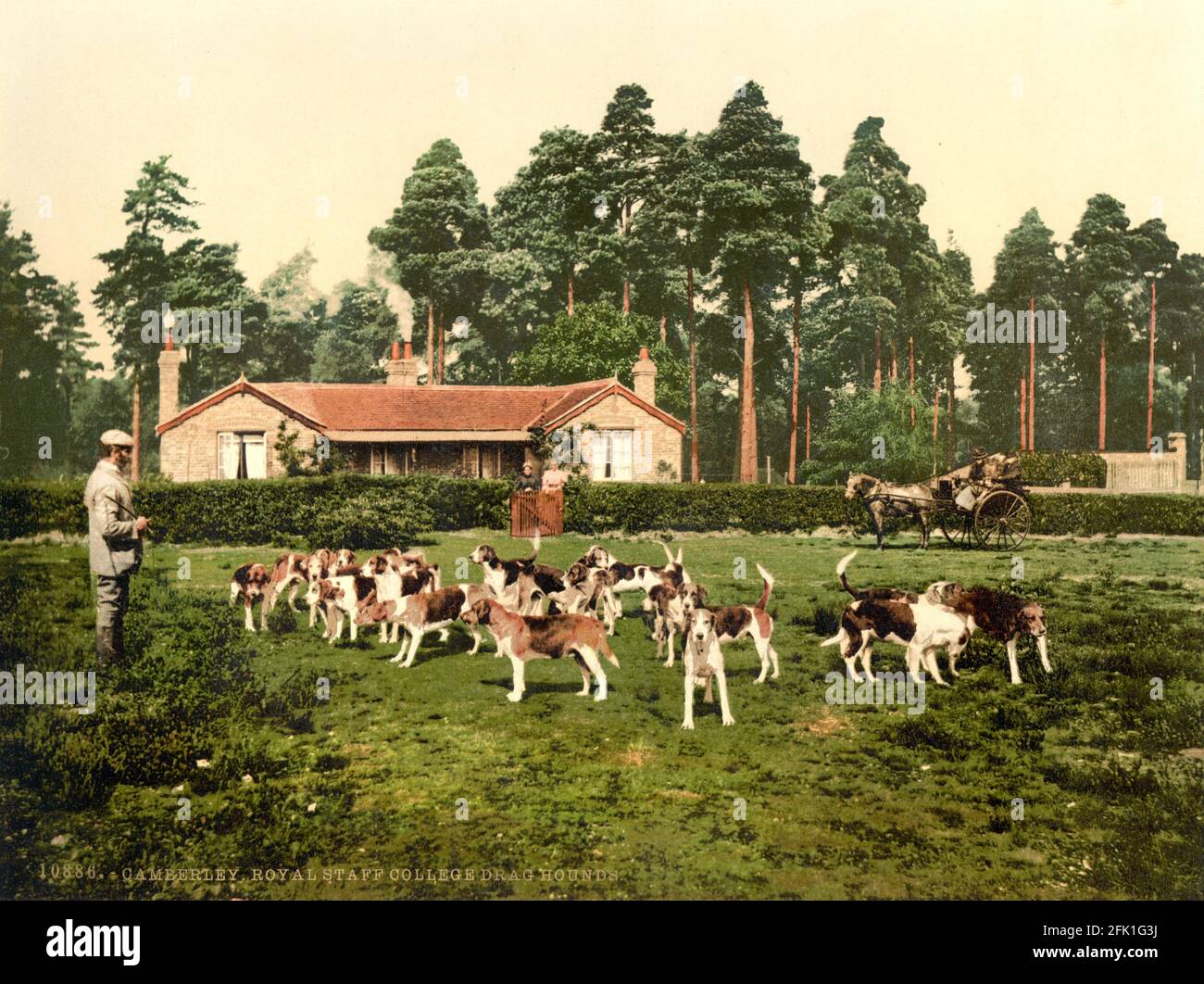 Le Royal Staff College se trouve à Camberley, Surrey, vers 1890-1900 Banque D'Images
