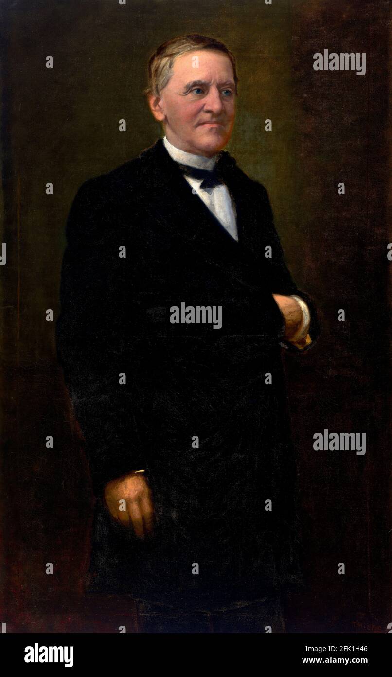 Samuel Tilden. Portrait du politicien américain, qui a servi comme 25e gouverneur de New York, Samuel Jones Tilden (1814-1886), par Thomas Hicks, huile sur toile, c. 1870 Banque D'Images Samuel Tilden. Portrait du politicien américain, qui a servi comme 25e gouverneur de New York, Samuel Jones Tilden (1814-1886), par Thomas Hicks, huile sur toile, c. 1870 Banque D'Images