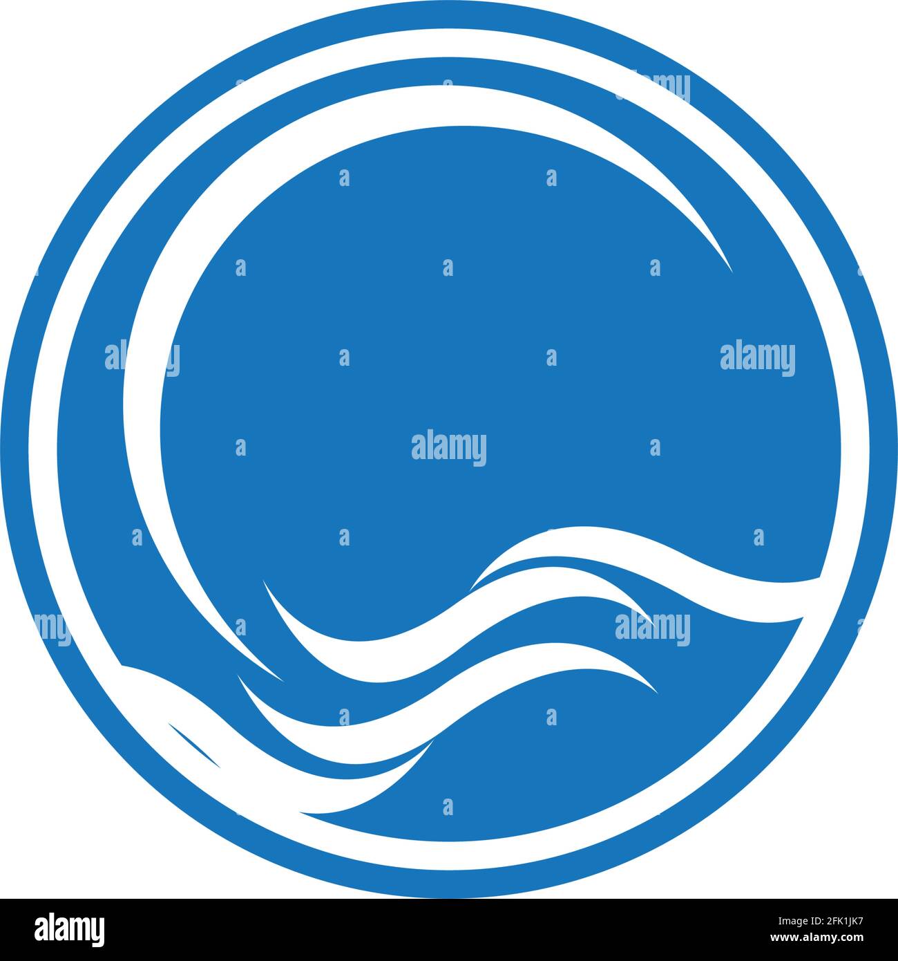 Le symbole d'ondes de l'eau et de l'icône vecteur modèle Logo Illustration de Vecteur