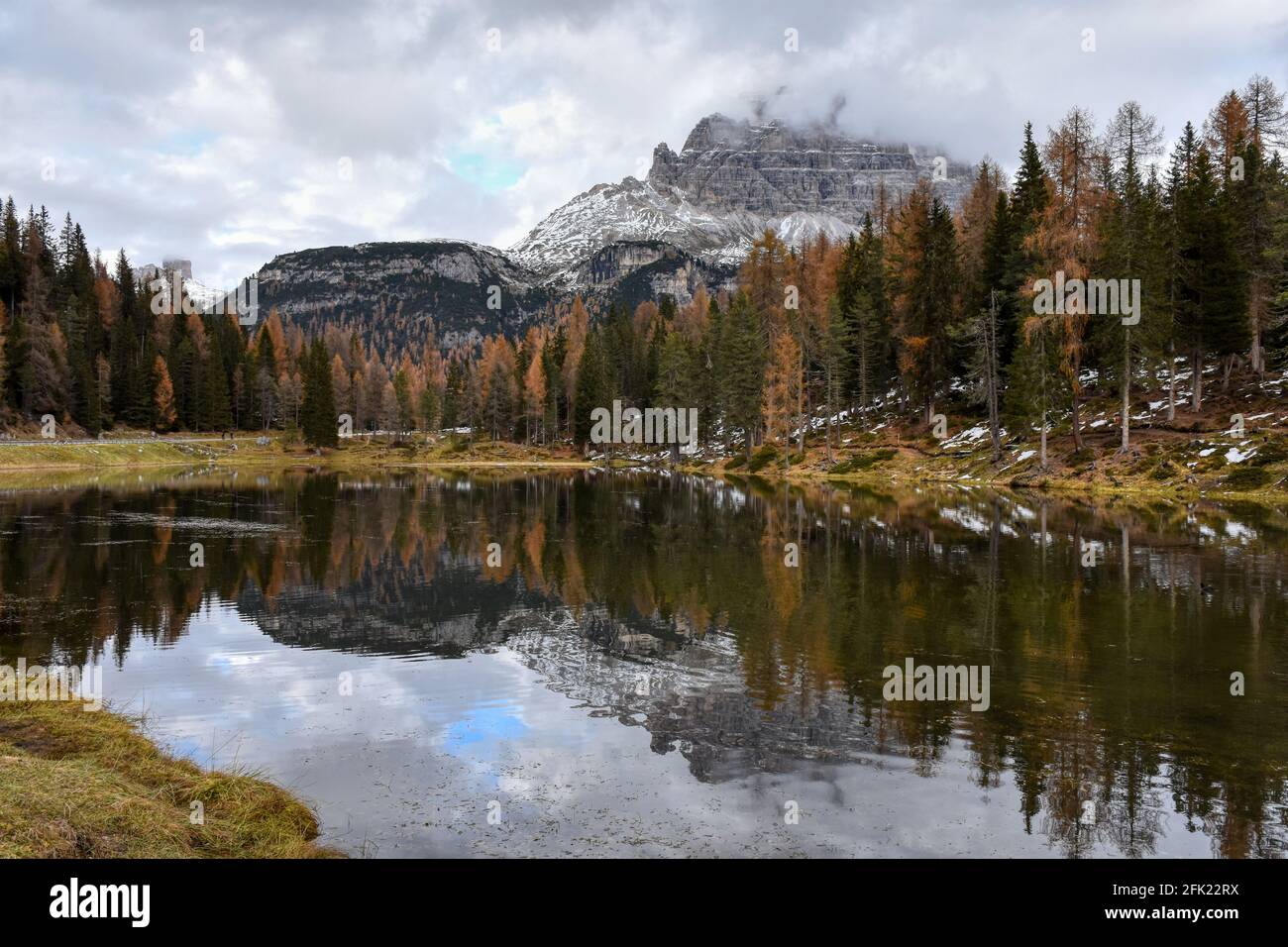 Zinnen, 3 Zinnen, Italie, Belluno, Südtirol, hiver, Herbst, See, Bergsee, Alpen, Lago d'Antorno, Antorno, Antornosee, Bergsee, Späth Banque D'Images