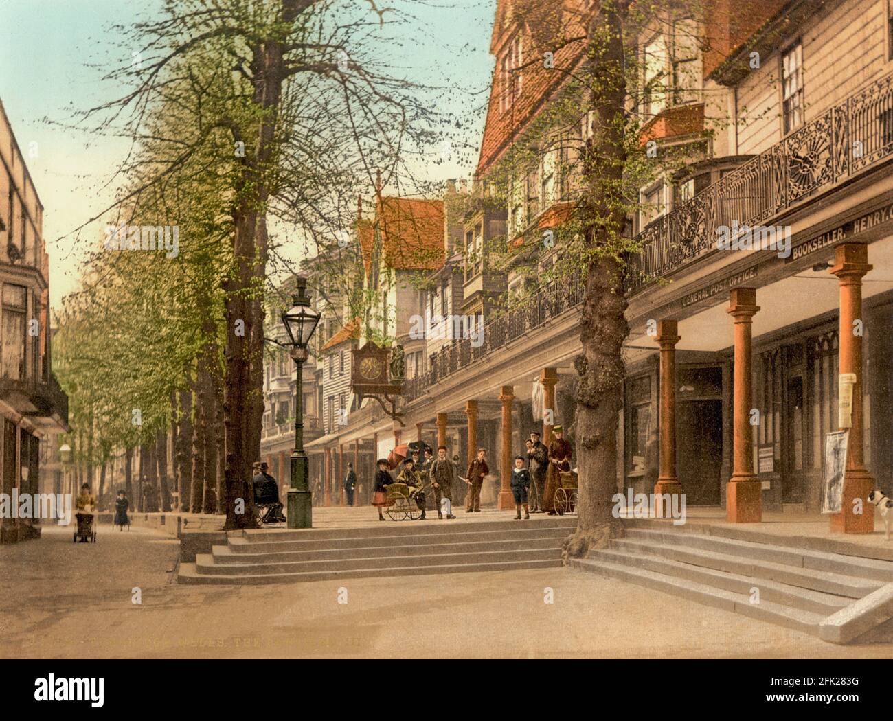 Les Pantiles à Royal Tunbridge Wells, Kent vers 1890-1900 Banque D'Images