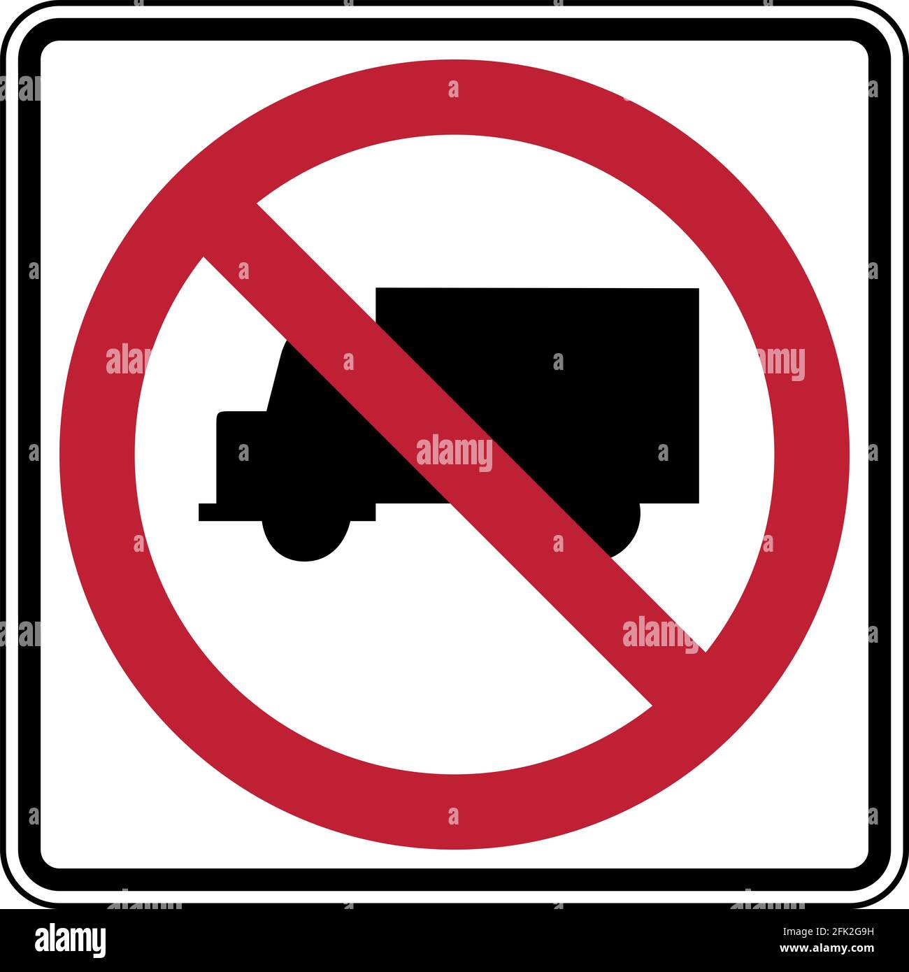 Illustration du panneau routier américain non officiel pour camions Banque D'Images