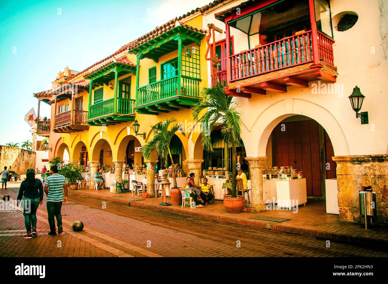 Ville fortifiée. Cartagena, Colombie. Banque D'Images