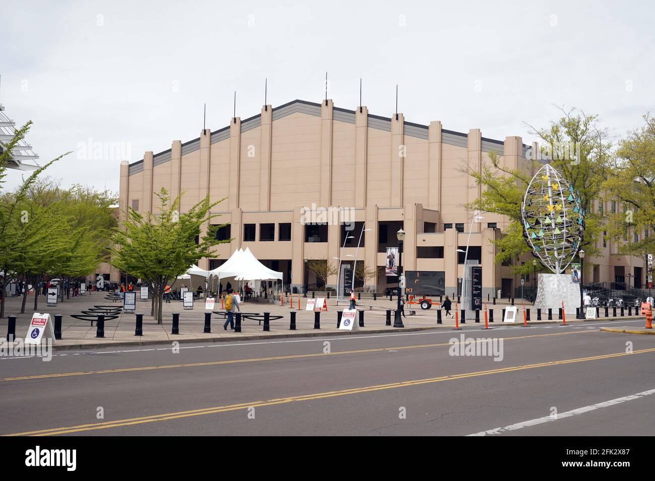 Une vue générale du Gill Coliseum sur le campus de l'université d'État de l'Oregon, le vendredi 23 avril 2021, à Corvalis, L'arène est la maison de l'Orego Banque D'Images