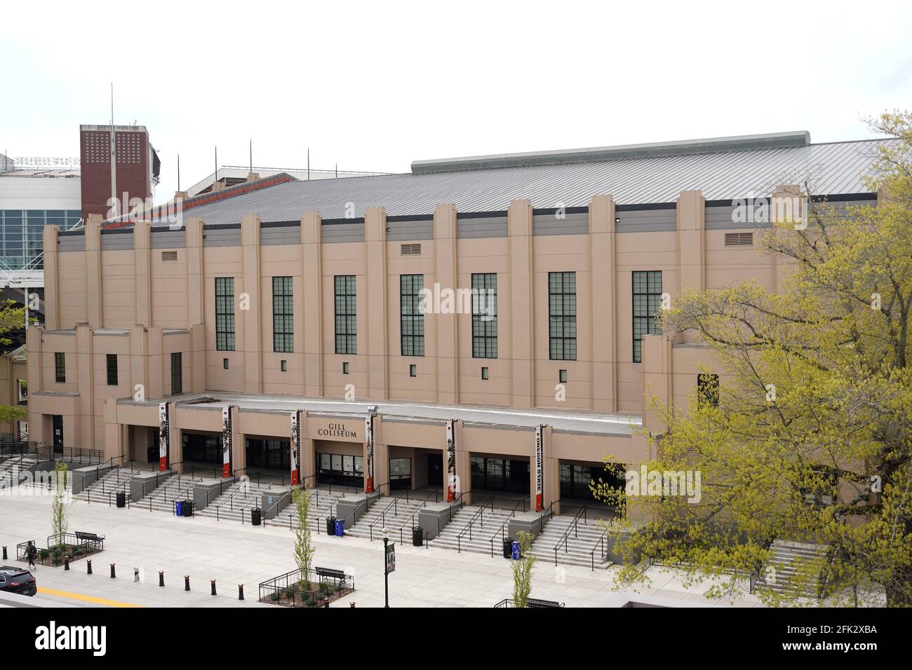 Une vue générale du Gill Coliseum sur le campus de l'université d'État de l'Oregon, le vendredi 23 avril 2021, à Corvalis, L'arène est la maison de l'Orego Banque D'Images