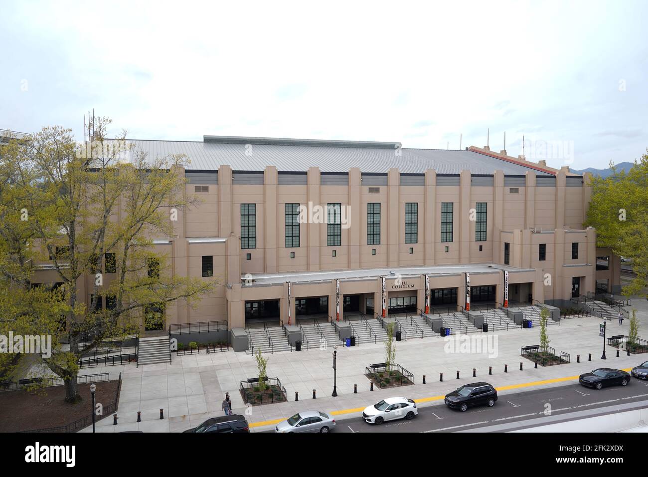 Une vue générale du Gill Coliseum sur le campus de l'université d'État de l'Oregon, le vendredi 23 avril 2021, à Corvalis, L'arène est la maison de l'Orego Banque D'Images