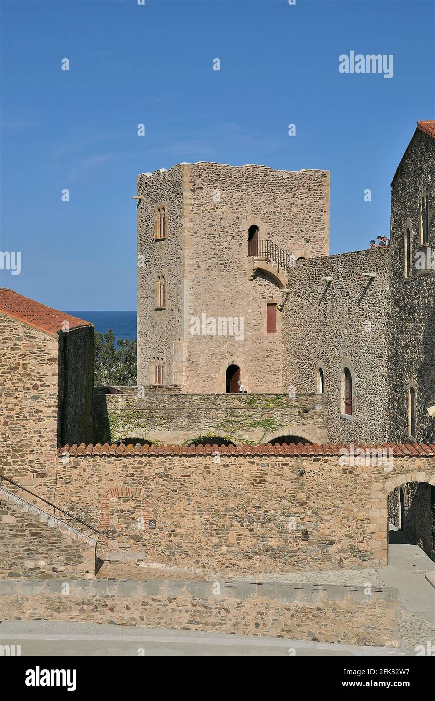 Château royal de Collioure-France Banque D'Images