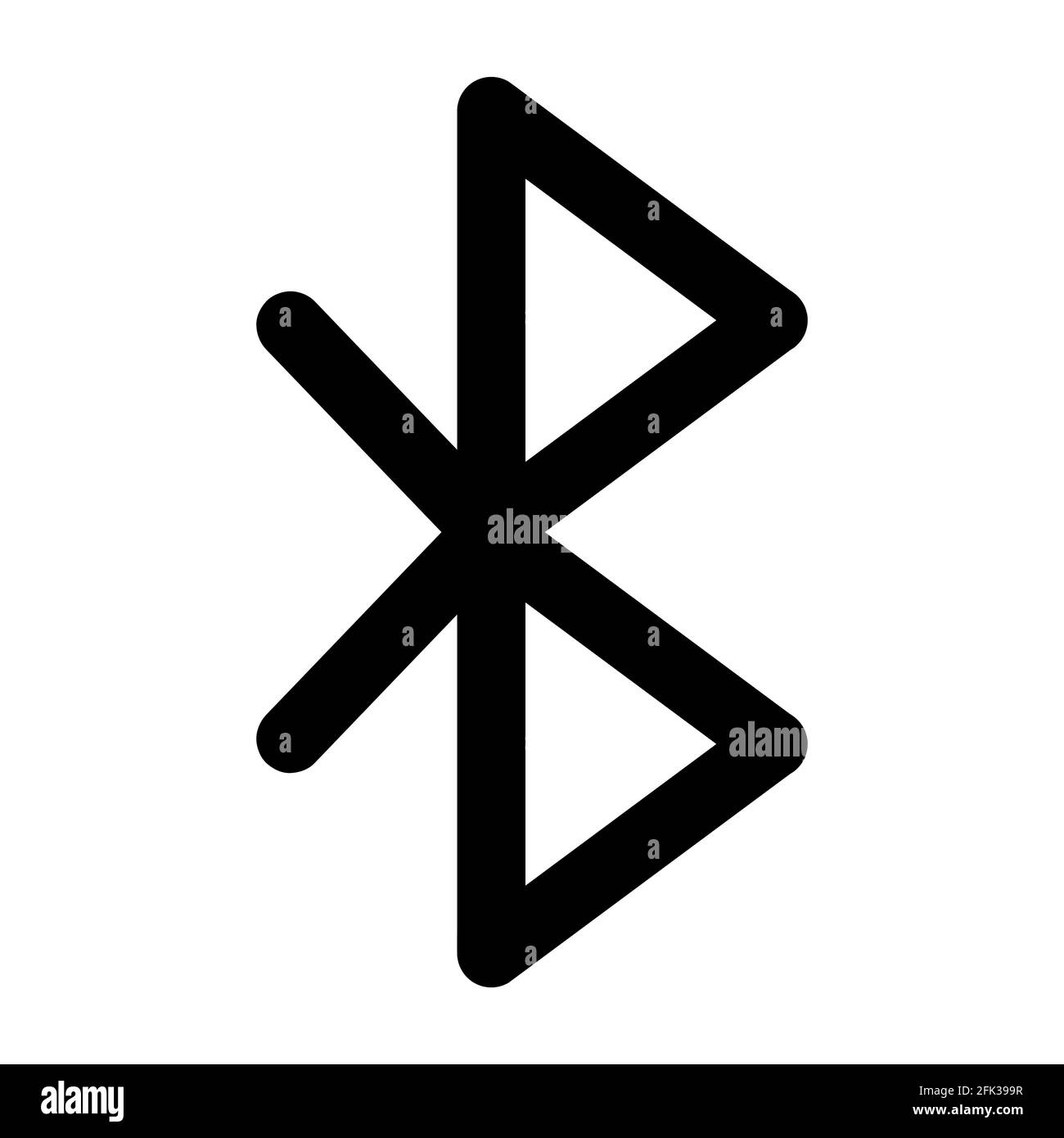 Icône de vecteur Bluetooth. Conception de style de ligne simple pour modèle Web et application. Illustration de Vecteur