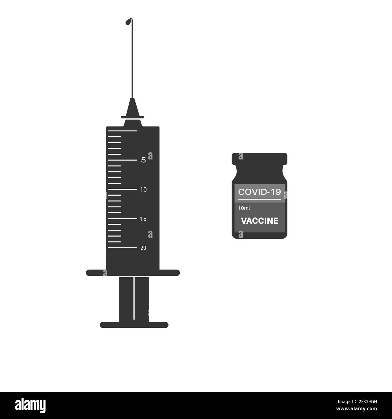 Coronavirus covid-19 soins de santé grippe médicale et vaccin contre le virus. Illustration de Vecteur