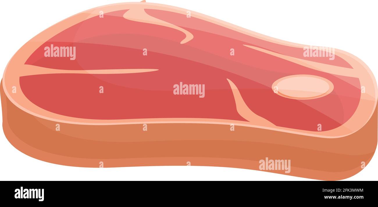 Icône de steak de viande de protéine. Dessin animé de protéines viande steak icône vecteur pour la conception de Web isolé sur fond blanc Illustration de Vecteur