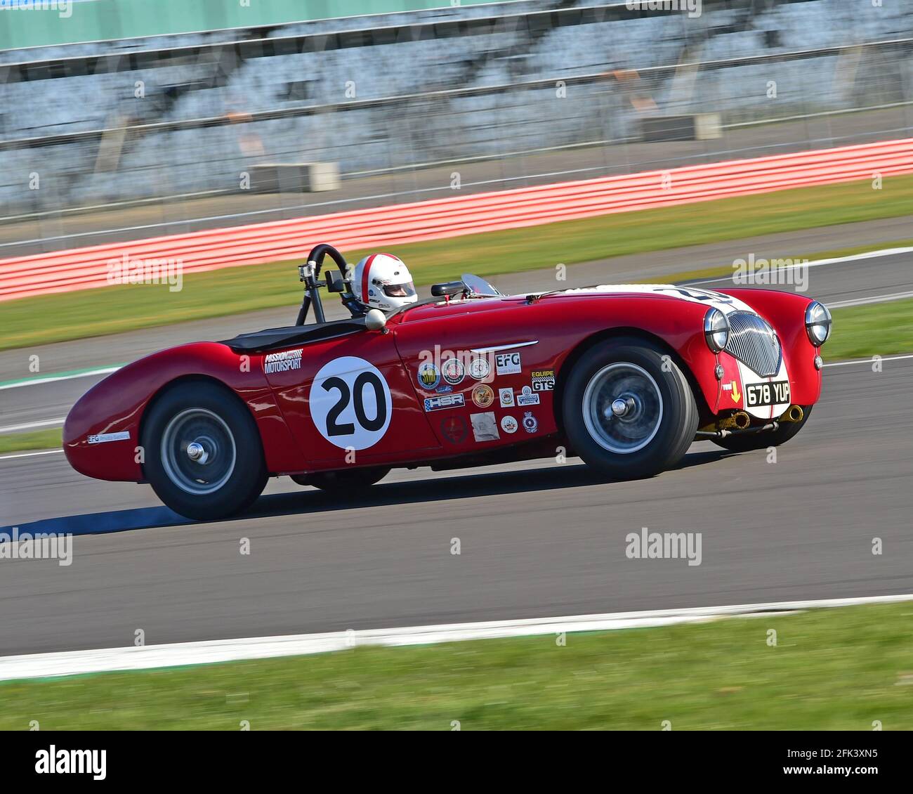 Jonathan Abecassis, Austin Healey 100/4, FISCAR Historic 50's, Hawthorn Trophy Cars, Hawthorn International et Tom Cole Trophies Race pour les années 1950 de SRAP Banque D'Images