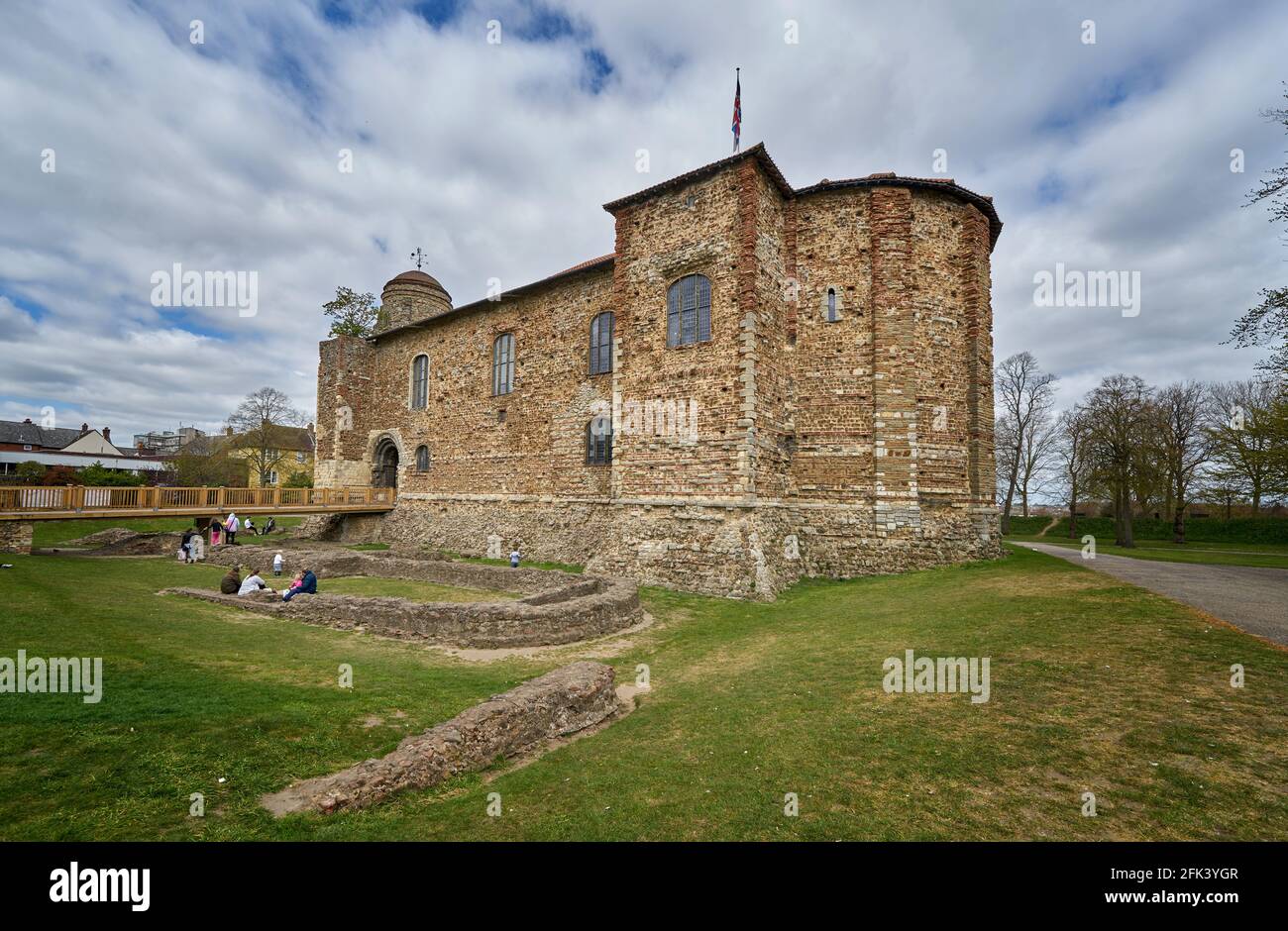Le château de Colchester est un château normand situé à Colchester, dans l'Essex Banque D'Images