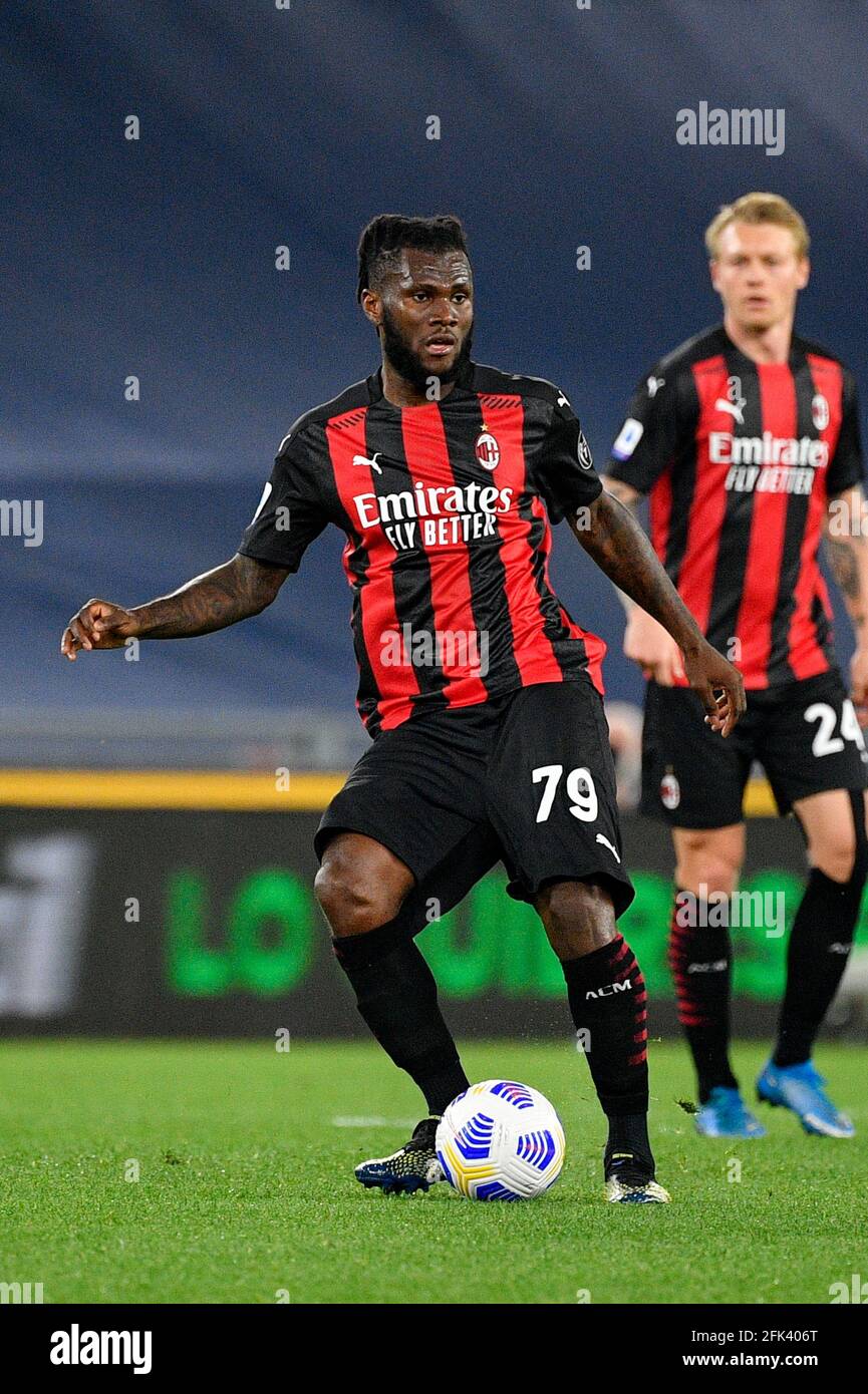 Frank Kessie de l'AC Milan vu en action pendant le Championnat italien de football League UN match de 2020/2021 entre SS la / LM Banque D'Images