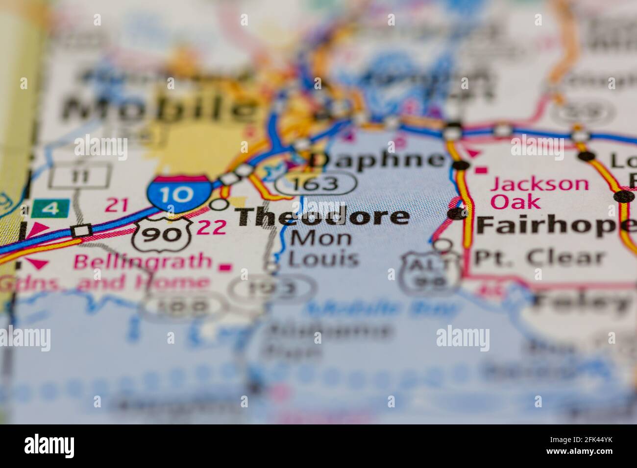 Theodore sur une carte Banque de photographies et d’images à haute résolution Alamy