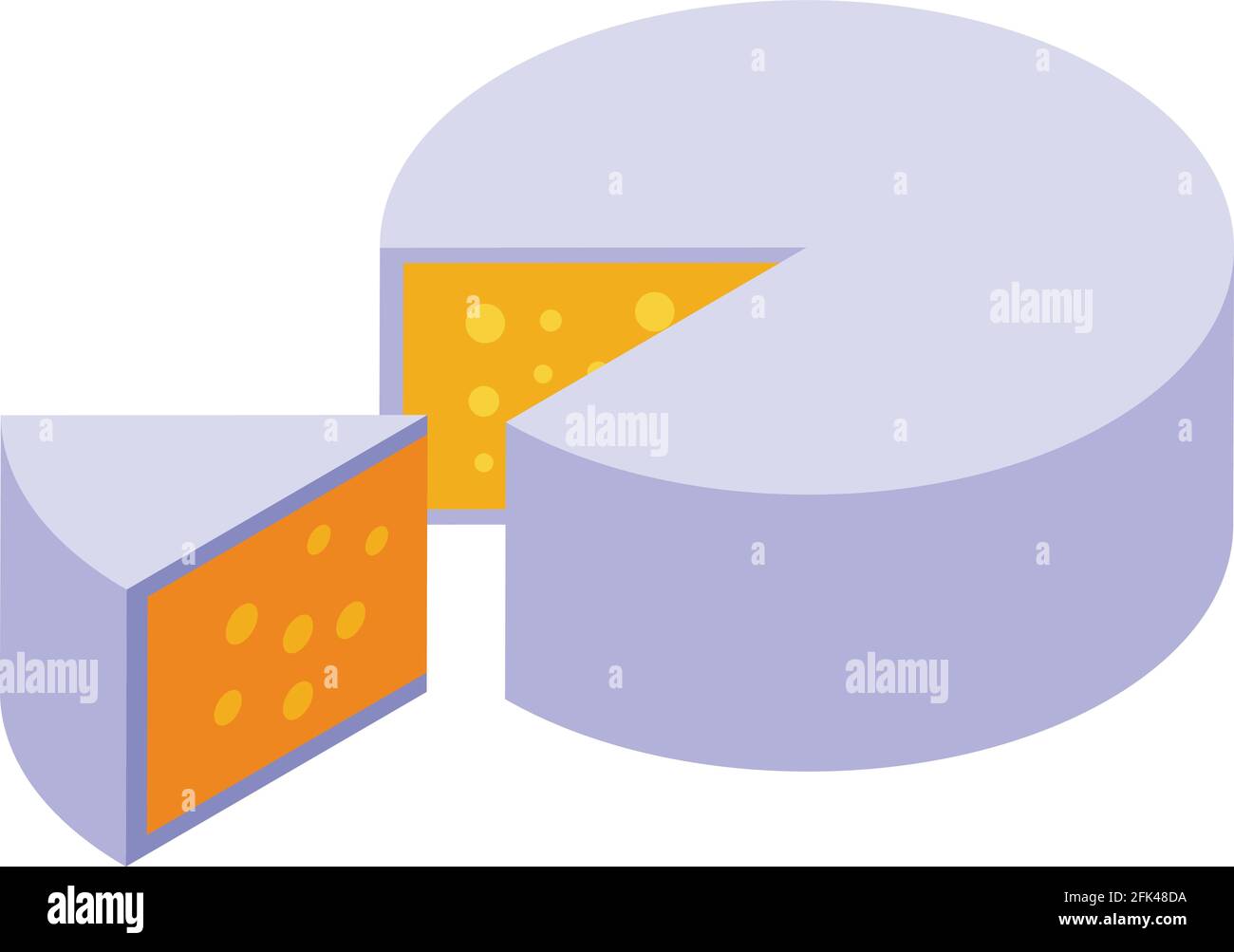 Icône du fromage Camembert. Isométrique de Camembert icône de vecteur de fromage pour la conception de Web isolée sur fond blanc Illustration de Vecteur