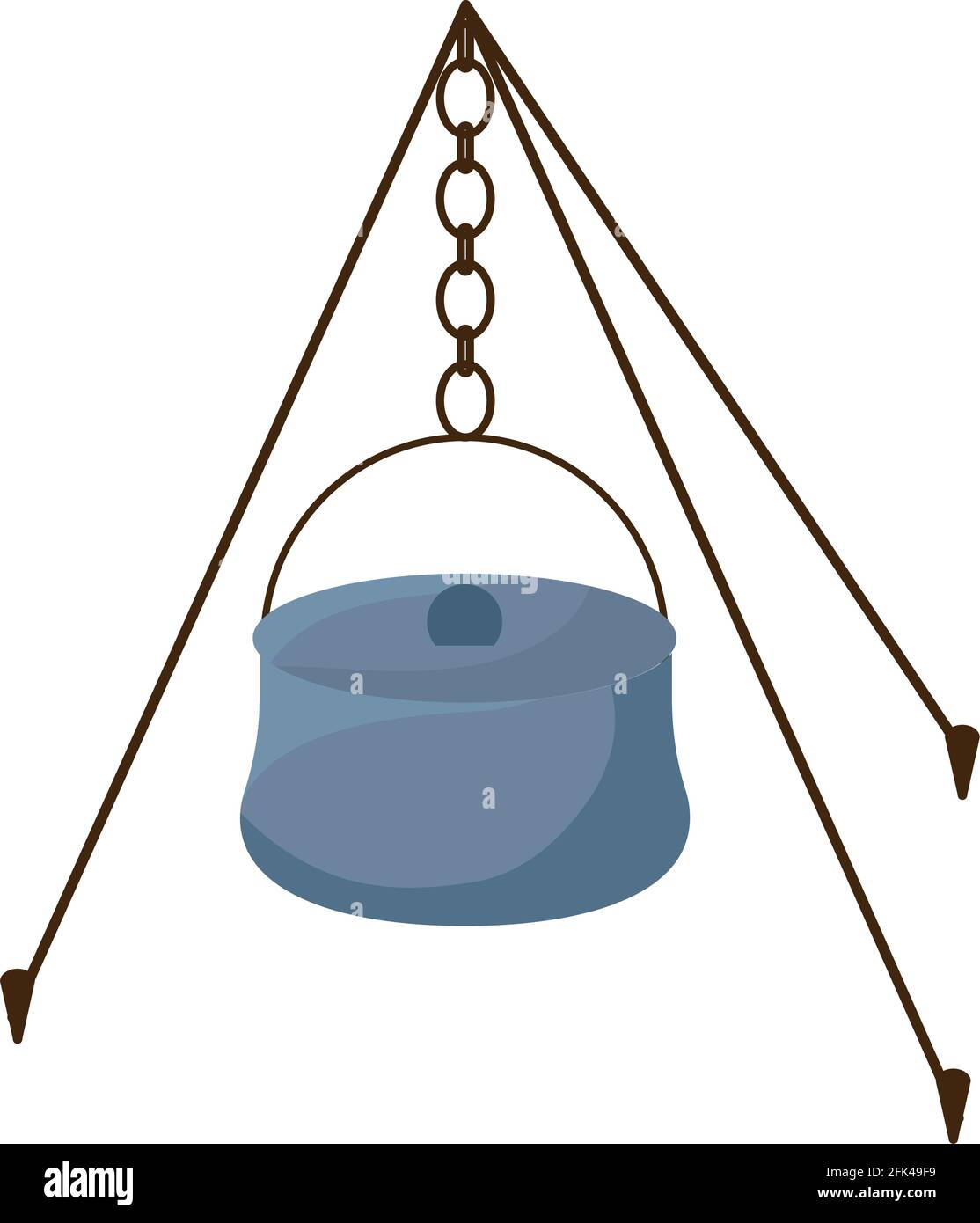 camping pot isolé Illustration de Vecteur