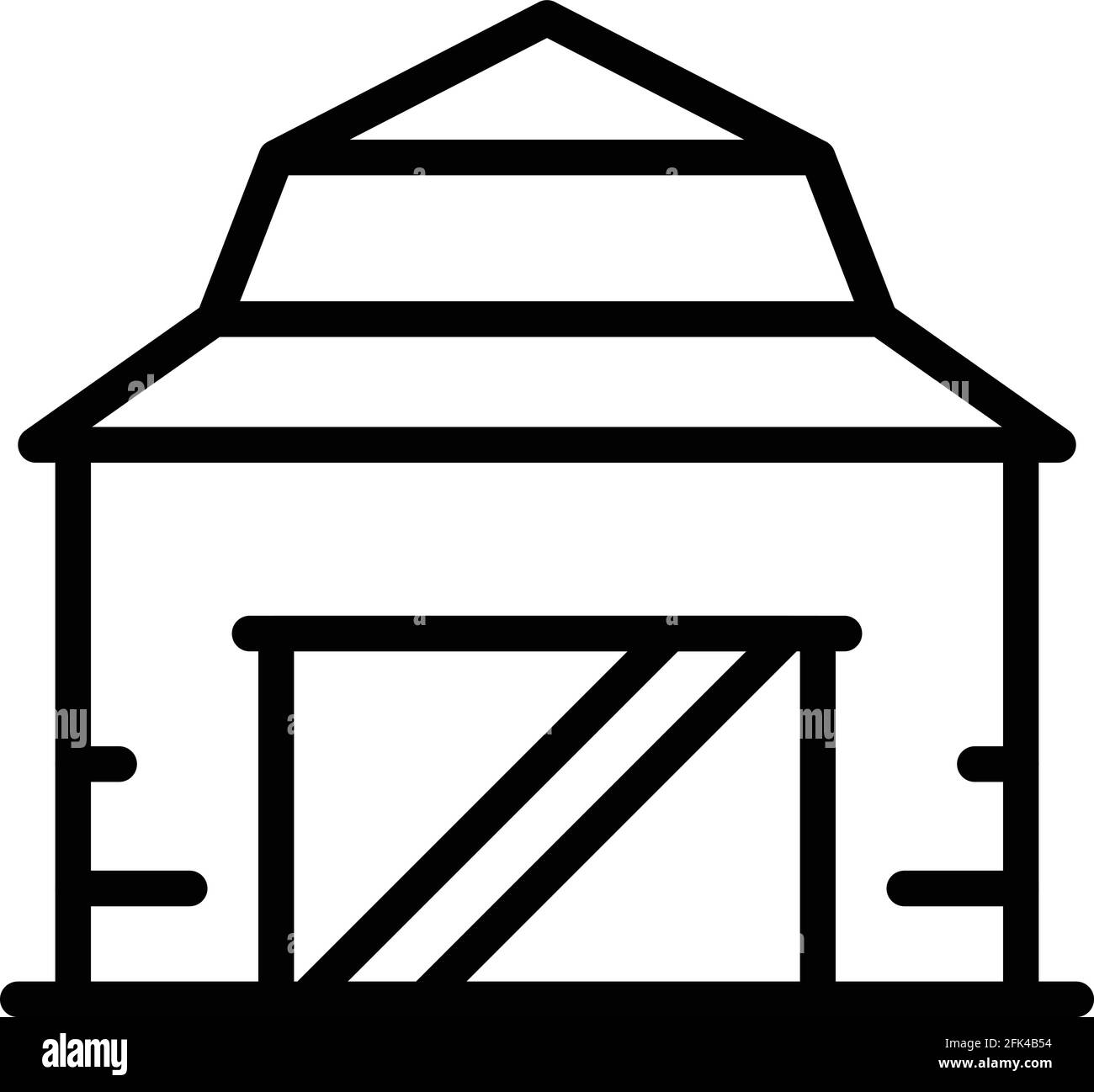 Icône Ranch. Outline Ranch construire icône de vecteur pour la conception de Web isolé sur fond blanc Illustration de Vecteur