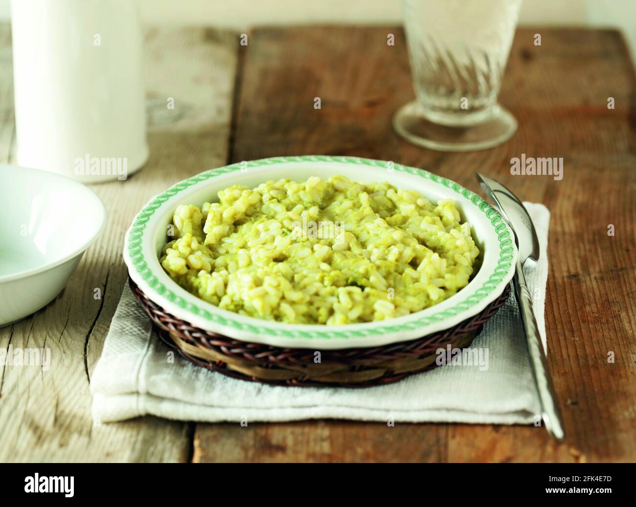 Risotto à la crème de laitue Banque D'Images