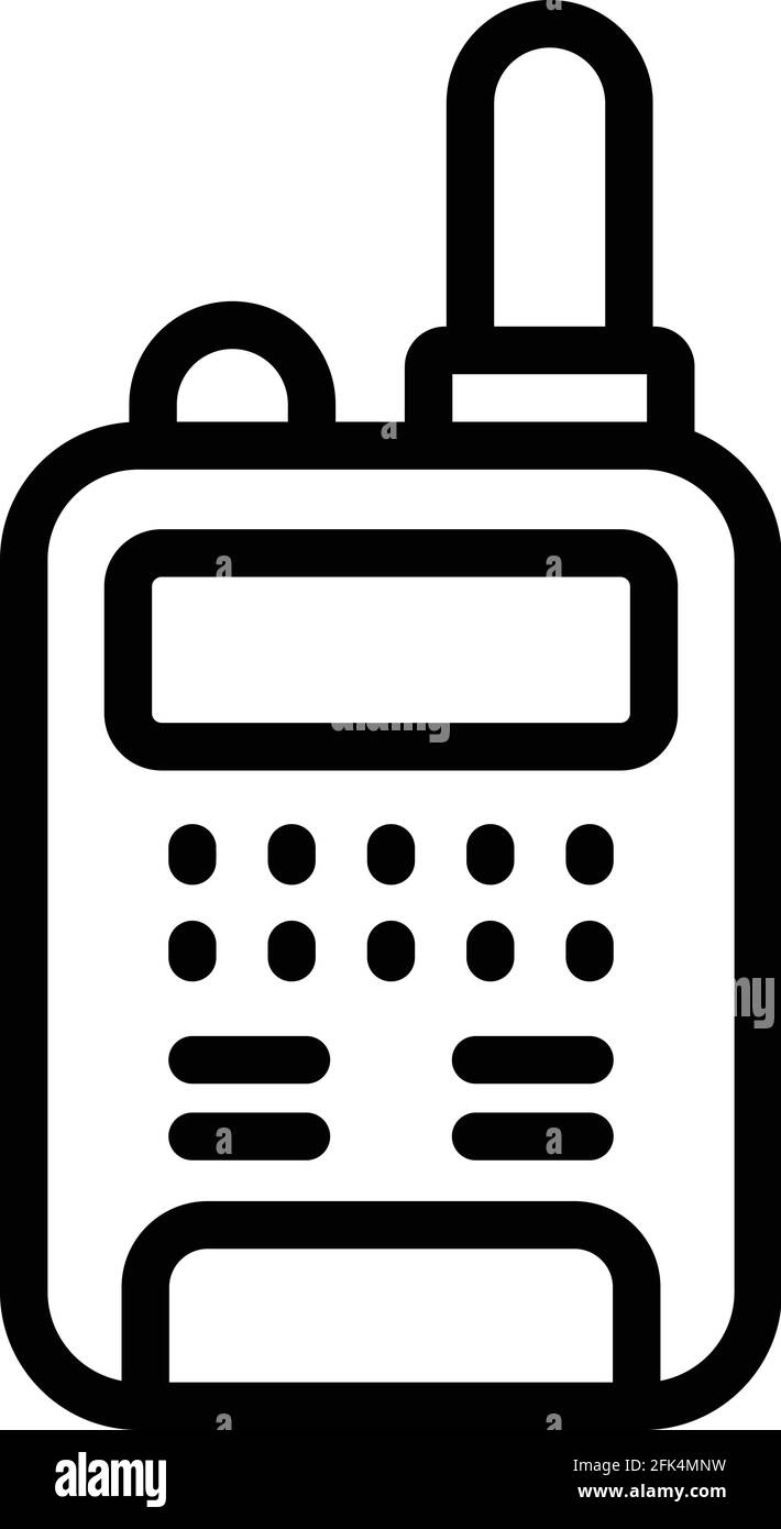 Icône de téléphone de scouting. Outline Scout icône de vecteur de téléphone pour la conception Web isolée sur fond blanc Illustration de Vecteur