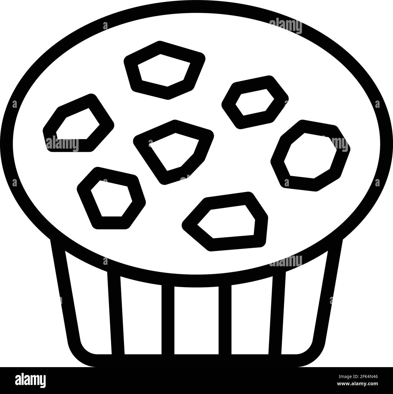 Icône de muffin doux. Outline Sweet Muffin vector Icon pour la conception de sites Web isolé sur fond blanc Illustration de Vecteur