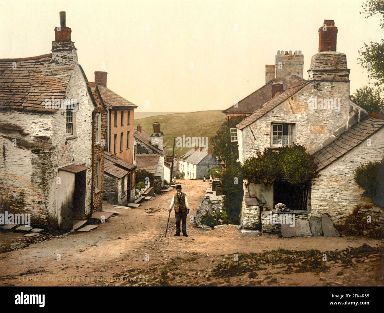 Boscastle dans les Cornouailles vers 1890-1900 Banque D'Images