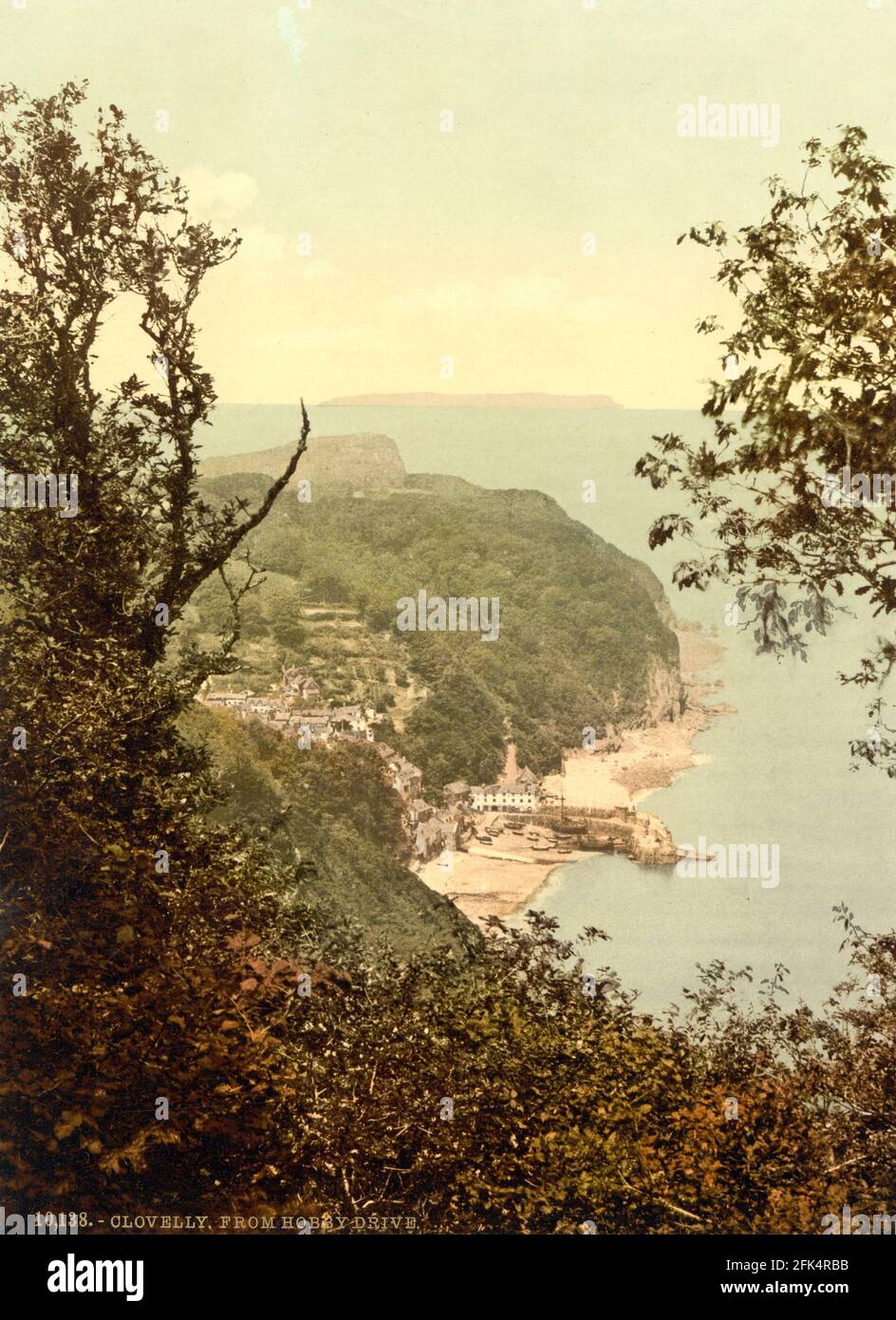 Clovelly de Hobby Drive à Devon vers 1890-1900 Banque D'Images