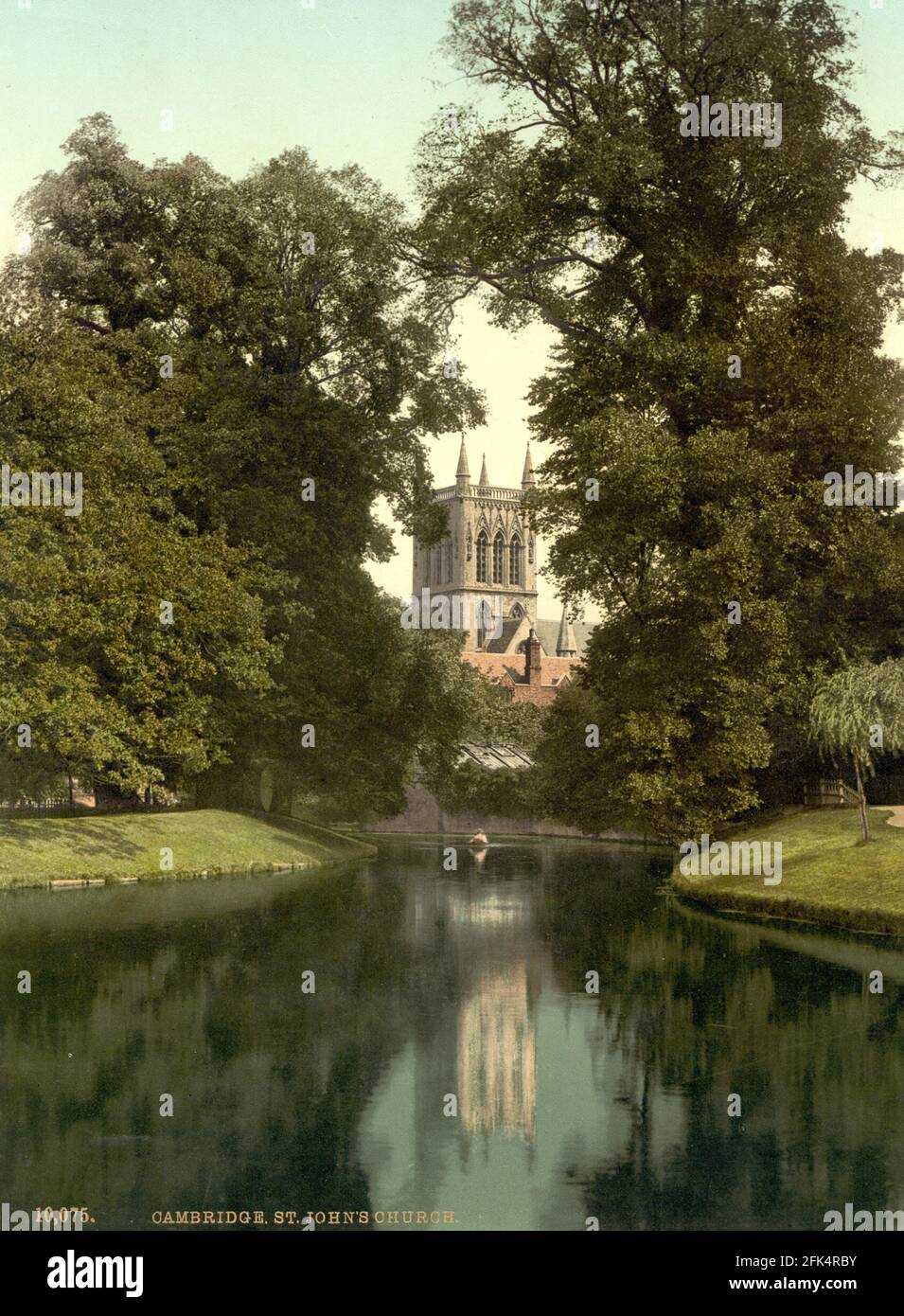 St John's College Church, Cambridge University, Cambridge vers 1890-1900 Banque D'Images