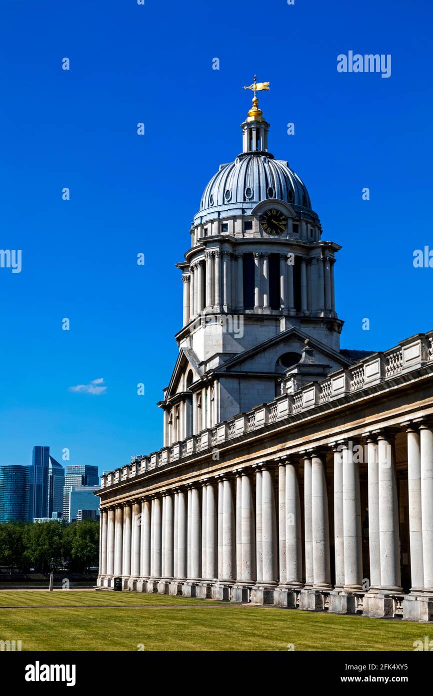 Angleterre, Londres, Greenwich, Old Royal Navy College, The Chapel Building *** Légende locale *** UK,United Kingdom,Great Britain,British,English Banque D'Images