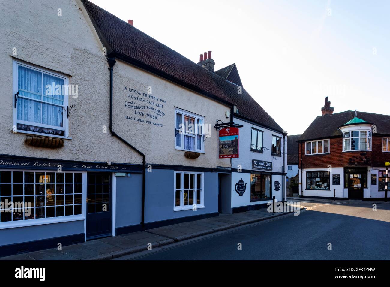 Angleterre, Kent, Sandwich, Street Scene and the Market Inn Pub *** Légende locale *** Royaume-Uni,Grande-Bretagne,Grande-Bretagne,Angleterre,Angleterre,Anglais,Ke Banque D'Images