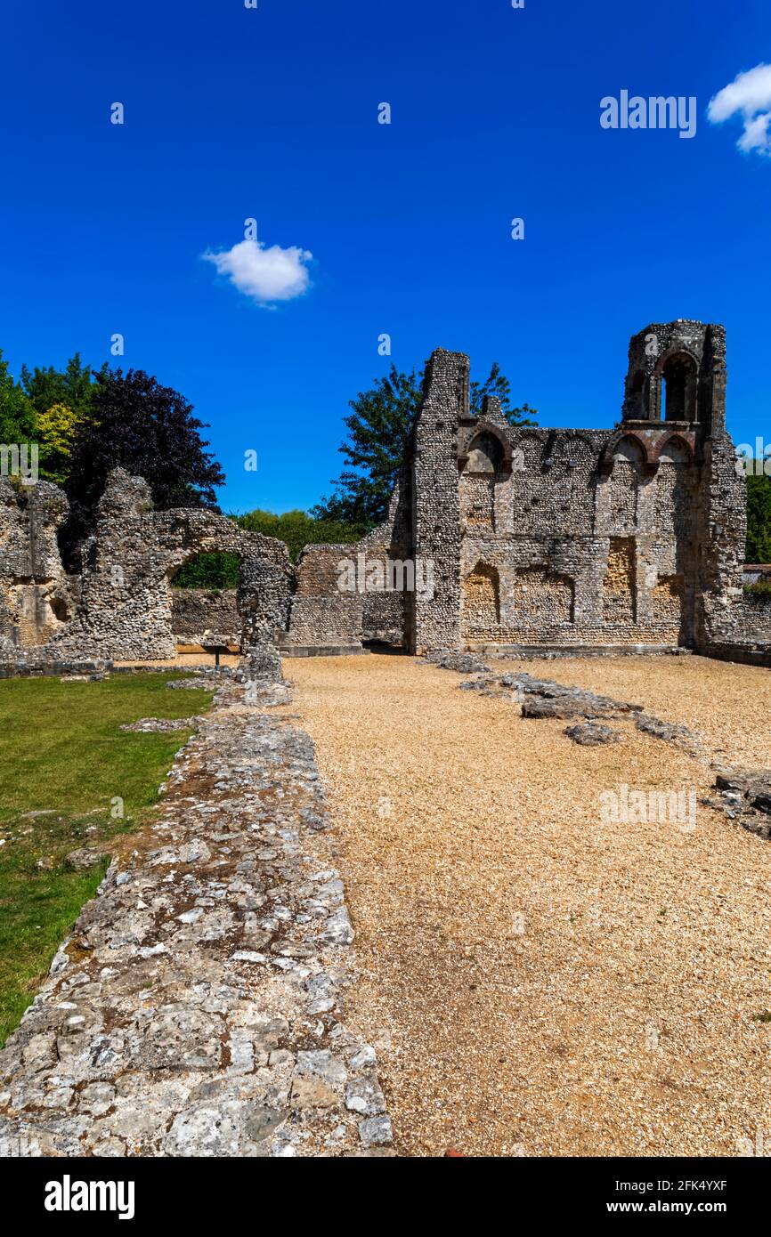 Angleterre, Hampshire, Winchester, Wolvesey Castle *** Légende locale *** Grande-Bretagne,British,Castle,Castles,Angleterre,Anglais,Grande-Bretagne,Hampshire,UK,Unite Banque D'Images