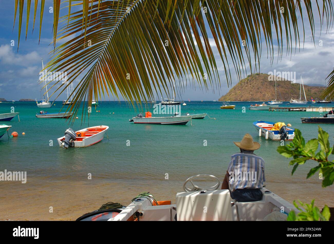 Amérique du Nord, Antilles néerlandaises, Antilles Françaises, Antilles néerlandaises, France, Guadeloupe, les Saintes, Terre de Haut, plage Banque D'Images