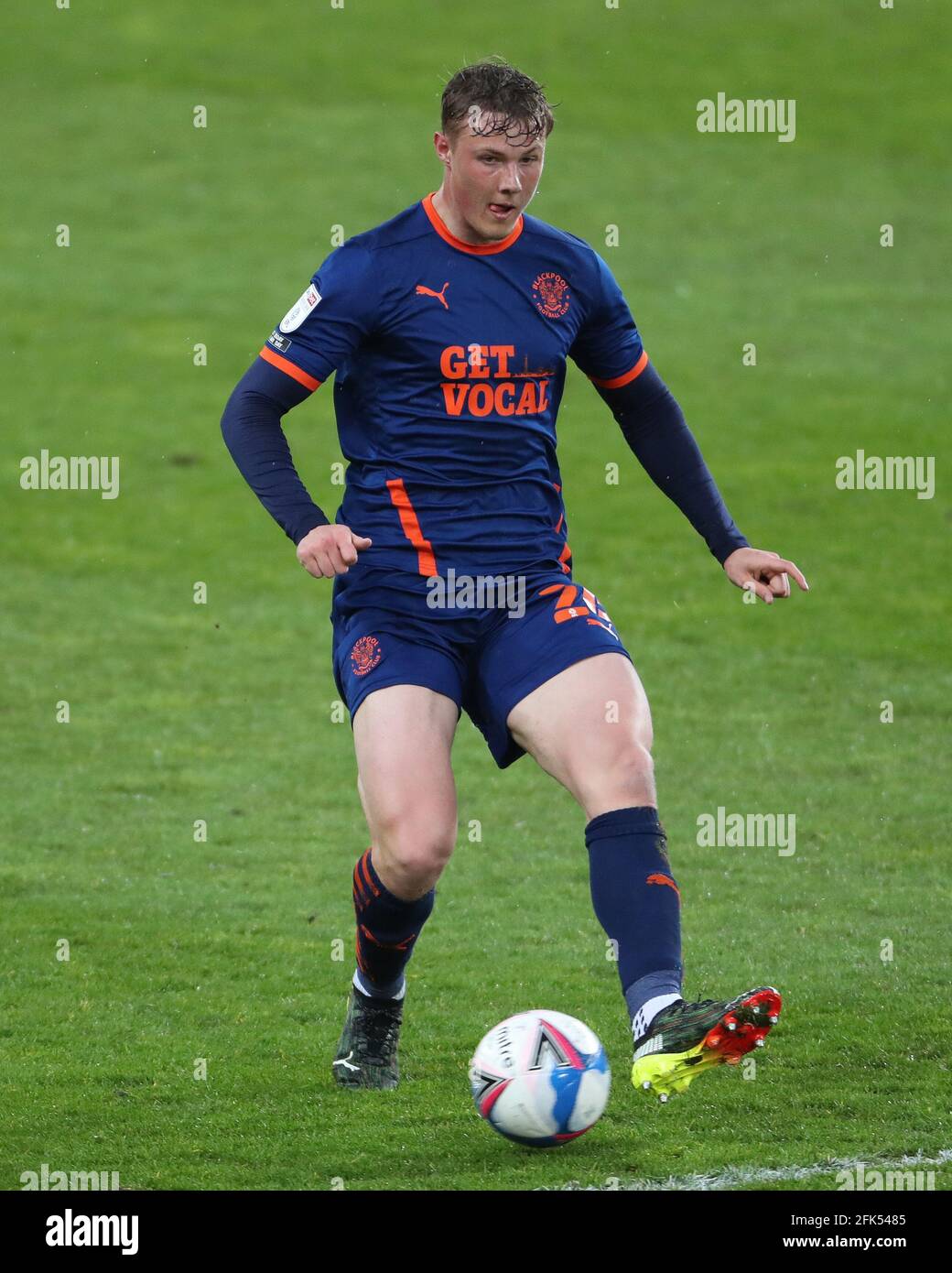 SUNDERLAND, ROYAUME-UNI. 27 AVRIL Daniel Ballard de Blackpool lors du match Sky Bet League 1 entre Sunderland et Blackpool au stade de Light, Sunderland, le mardi 27 avril 2021. (Crédit : Mark Fletcher | INFORMATIONS MI) Banque D'Images