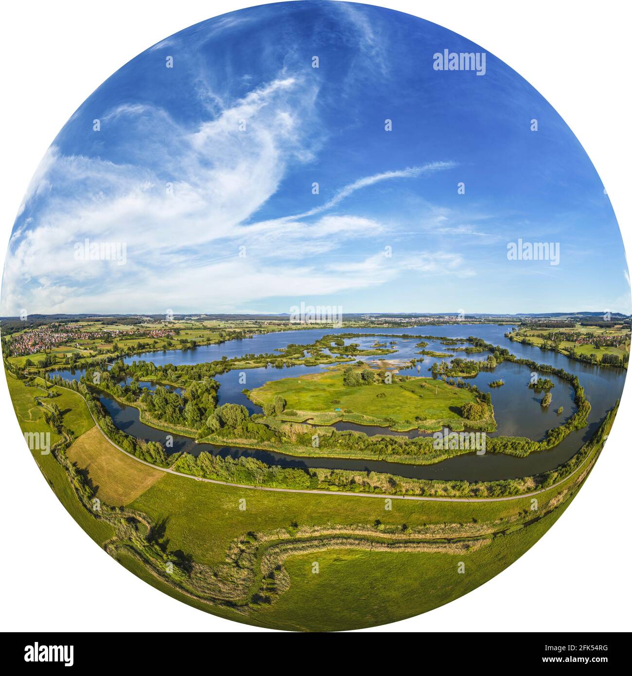 Vogelinsel - l'île d'oiseau sur Altmühlsee Banque D'Images