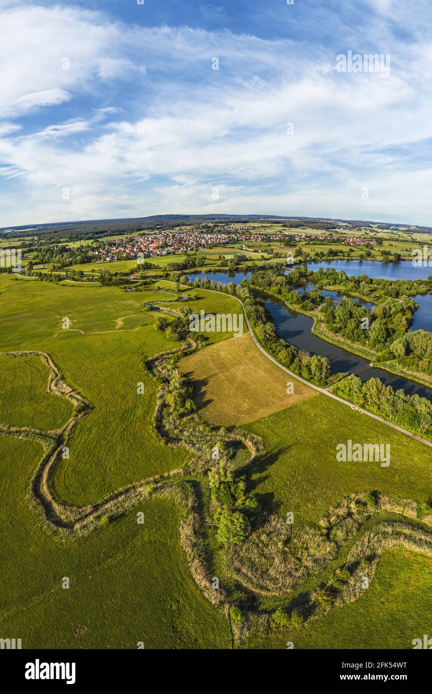 Vogelinsel - l'île d'oiseau sur Altmühlsee Banque D'Images