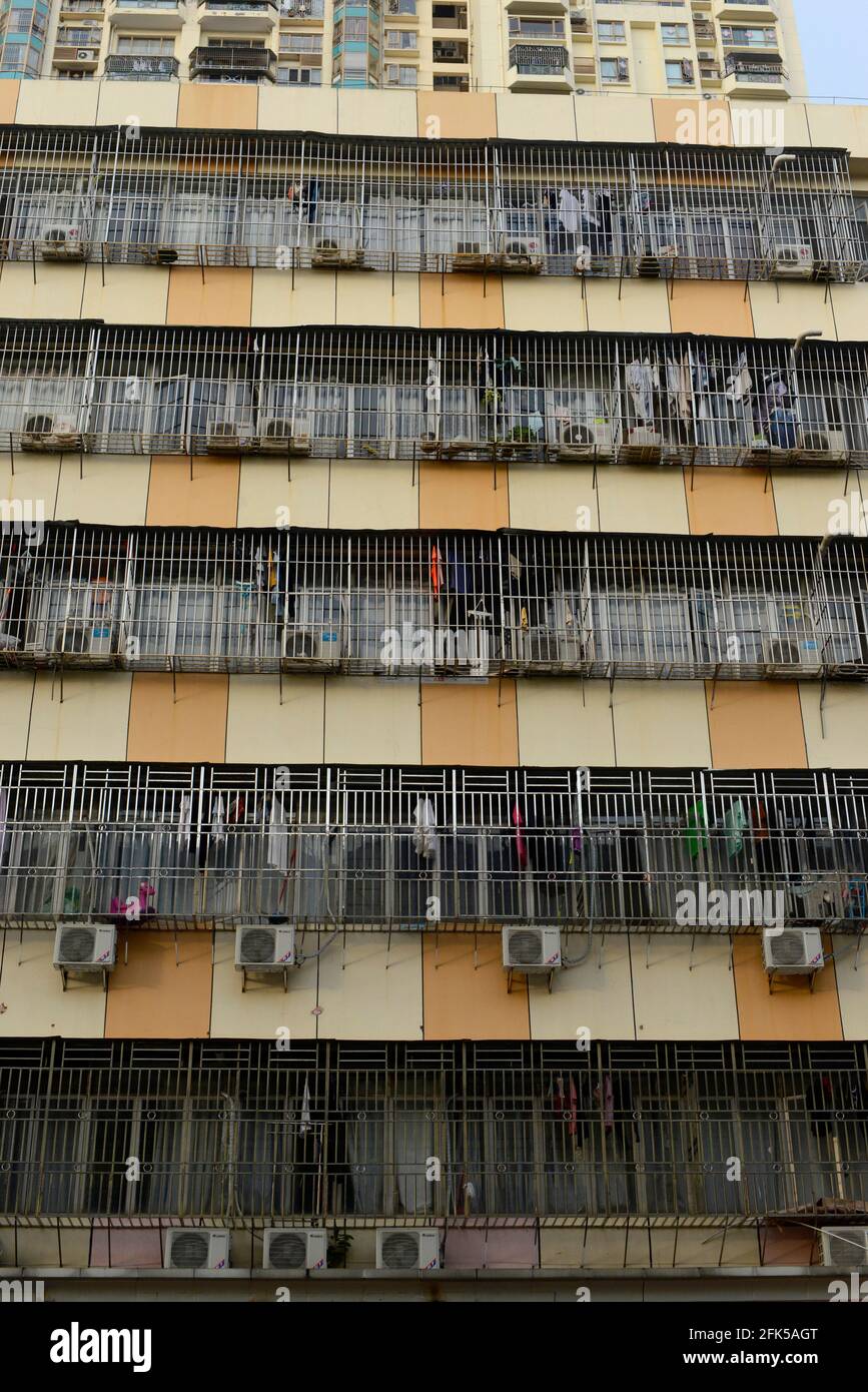 Un vieux bloc d'appartements à Shenzhen, en Chine Banque D'Images