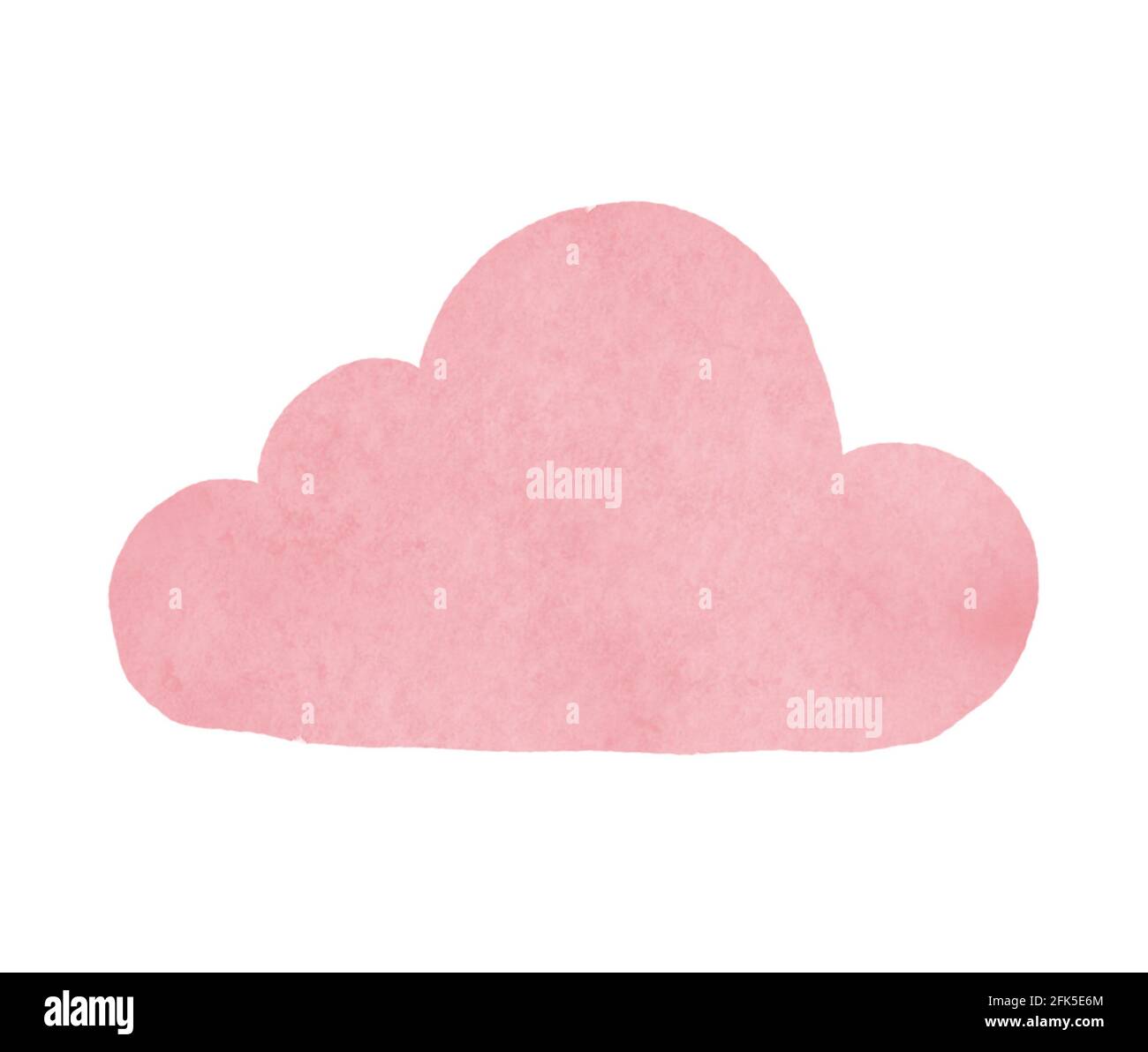 Art de pépinière avec nuage souriant heureux et de la pluie de coeur. Illustration de la Saint-Valentin mignonne. Banque D'Images