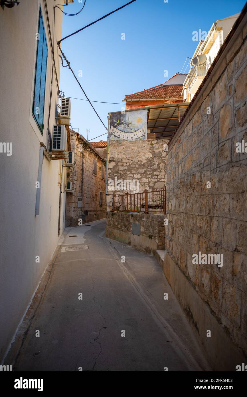 Bâtiments de Lozisca . L''île de Brac. La Croatie Banque D'Images