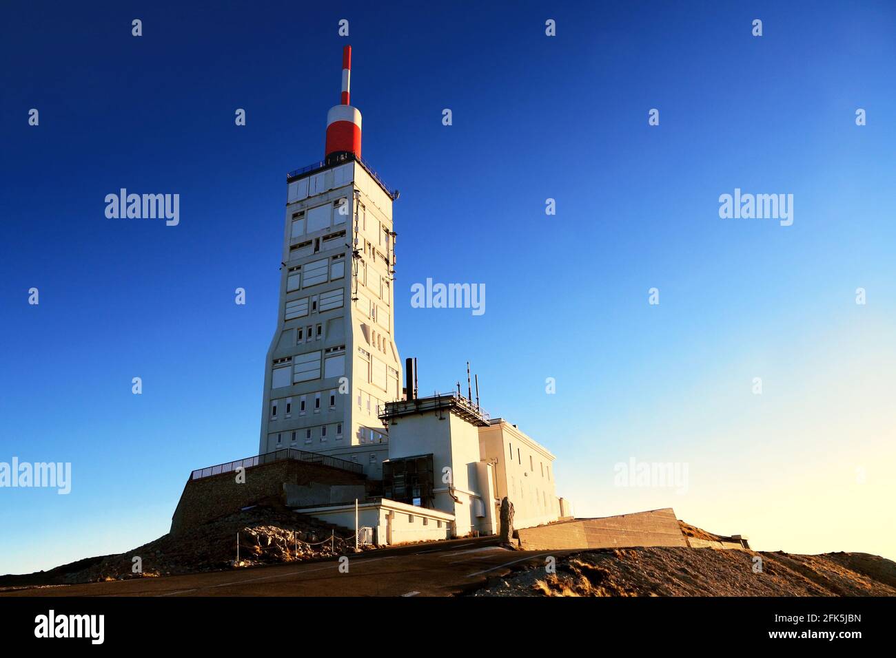 Désert de pierre au sommet du Mont Ventoux en Provence. Banque D'Images